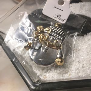 Just in time for the holidays snowman pendant